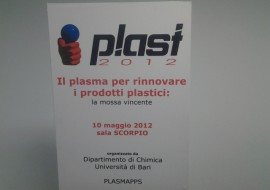 Plast2012 - Seminar "Plasma for updating plastic products: a winning move!"